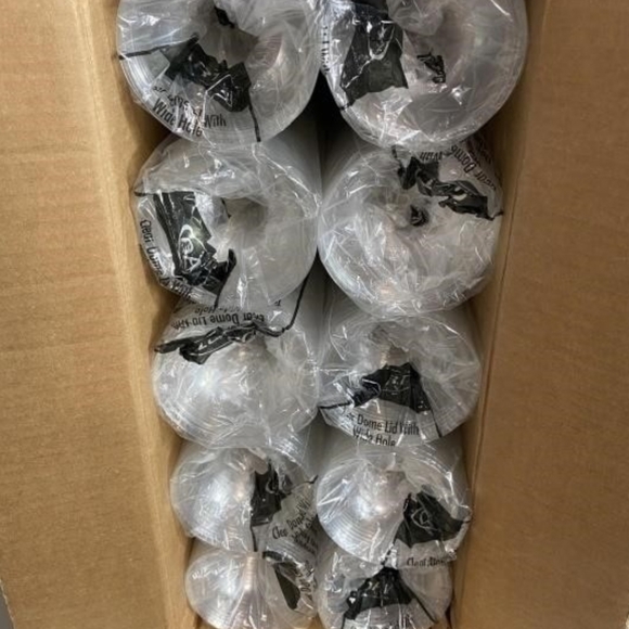 Dart DLW626 Clear Lid PET 626 Dome with Ex Lg Hole (Case of 1000) - Picture 2 of 3